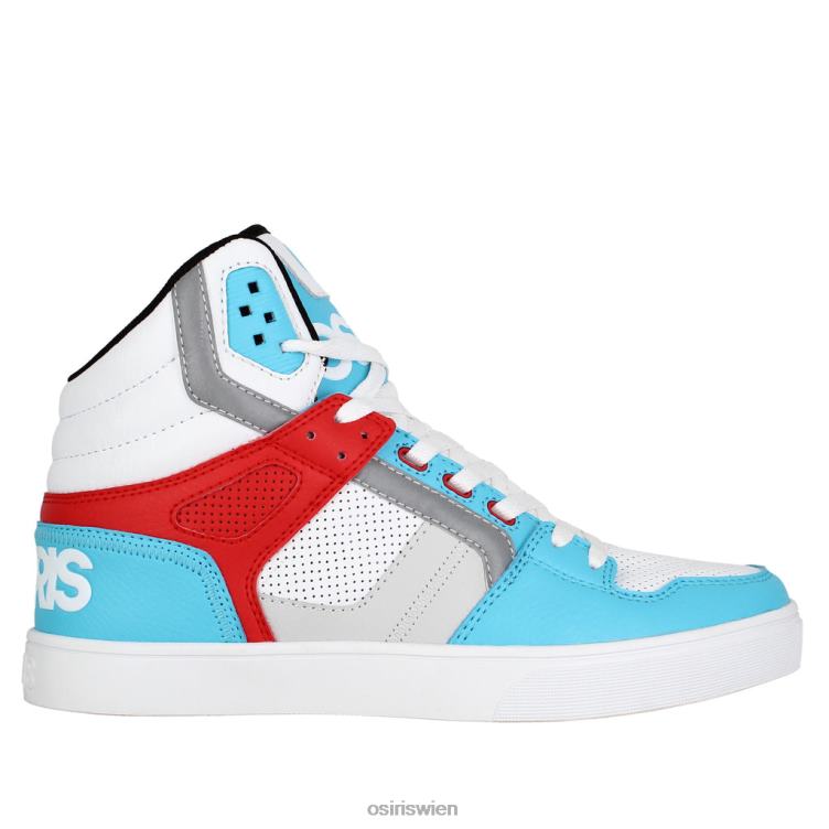 Schuh LZ6JH24 weiß/rot/cyan Klon Osiris unisex